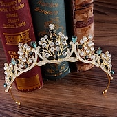 preiswerte Diademe &amp; Krone-Krone Tiara Legierung Hochzeit Einfach Braut Mit Metallkopfschmuck Kopfbedeckung Kleid beeindrucken