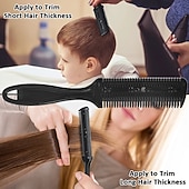 baratos Cuidados com o Cabelo-4 pçs/conjunto tesoura de cabeleireiro doméstico tesoura de desbaste de corte de cabelo tesoura de barbeiro tesoura de dente plano pente ferramentas de estilo de cabelo