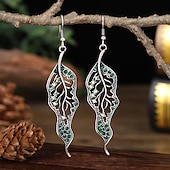 economico Orecchini-Per donna Orecchini a goccia geometrico A foglia Moda Semplice Boho Orecchini Gioielli Nero / Rosso / Verde Per Feste Per eventi 1 paio