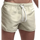 cheap Men&#039;s Swimming Shorts-Men&#039;s Board Shorts Swim Shorts Swim Trunks Elastic Waist Solid Color Quick Dry Short Daily Gym Bathing Chic &amp; Modern Casual / Sporty Black White Micro-elastic