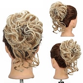 baratos Puxos-rabo de cavalo de extensão de cabelo de peruca de coque com elástico elástico updo peruca de rabo de cavalo extensões de cabelo sintético scrunchies apliques de rabo de cavalo para mulheres