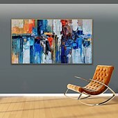 رخيصةأون لوحات تجريدية-هانغ رسمت النفط الطلاء رسمت باليد عمودي تجريدي مناظر طبيعية كلاسيكي الحديث بدون إطار داخلي
