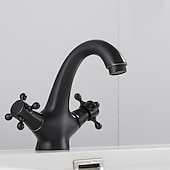 cheap Classical-Bathroom Sink Faucet,Classic Electroplated / Painted Finishes Centerset Two Handles One Hole Bath Taps