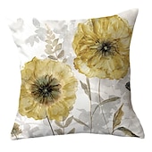 cheap Floral &amp; Plants Style-Spring Double Side Cushion Cover 1PC Soft Decorative Square Throw Pillow Cover Cushion Case Pillowcase for Sofa Bedroom Superior Quality Machine Washable