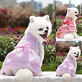 abordables Robes-Chien Robe Hiver Chaud Doux Mode Sport en Plein Air Intérieur Fête Voyage Vêtements pour Chiens