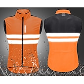 cheap Men&#039;s Jackets &amp; Gilets-WOSAWE Men&#039;s Cycling Jersey Cycling Vest Sleeveless Mountain Bike MTB Road Bike Cycling Green Black Dark Blue Bike Vest / Gilet Jersey Windproof Breathable Lightweight Reflective Strips Back Pocket