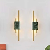 economico Luci da parete-Lampada Da Parete Moderna A Led Sfondo In Marmo Lampada Da Parete Albergo Scala Corridoio Camera Da Letto Lampada Da Comodino Soggiorno