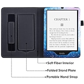 cheap Kindle Cases/Covers-Kindle Paperwhite Signature Edition Case (6.8 inch11th Generation 2021 Released Only) with Stand/Hand Strap and Auto Sleep/Wake PU Leather
