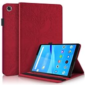お買い得  レノボの場合-タブレット ケース カバー 用途 Lenovo M8 FHD / HD TB-8505/8506/8705 P11 Pro 2nd Gen 11.2&quot; TB-132/138 タブM10HD M10FHDプラス P11 (Plus) TB-J606 J607 J616 スタンド付き 鉛筆ホルダー(ペンなし) カードホルダー 木目 ソリッド 本革