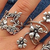 billiga Ringar-Ringuppsättning Fest Retro Silver Legering Blomma form Mode Vintage Punk 4st / Dam