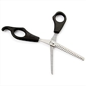 baratos Cuidados com o Cabelo-4 pçs/conjunto tesoura de cabeleireiro doméstico tesoura de desbaste de corte de cabelo tesoura de barbeiro tesoura de dente plano pente ferramentas de estilo de cabelo