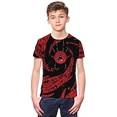 cheap Boy's 3D Vision &amp; Geometry-Boys 3D Animal Spider T shirt Short Sleeve 3D Print Summer Spring Active Sports Fashion Kids 3-12 Years Outdoor Daily Indoor Regular Fit