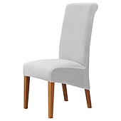 voordelige Hoes voor eetkamerstoel-fluwelen eetkamerstoelhoezen, bordeauxrode stretch stoelhoes, spandex hoge rugleuning stoelbeschermers hoezen stoelhoes met elastische band voor eetkamer, bruiloft, ceremonie, banket