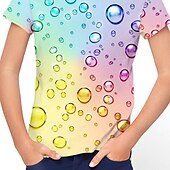 Fete 3D 3D Print Tricou Manșon scurt Tipărire 3D Vară Primăvară Activ Modă Drăguţ Poliester Copii 3-12 ani În aer liber Zilnic Interior Fit regulat ieftine Viziunea 3D a fetei & Strălucire-Fete 3D 3D Print Tricou Manșon scurt Tipărire 3D Vară Primăvară Activ Modă Drăguţ Poliester Copii 3-12 ani În aer liber Zilnic Interior Fit regulat