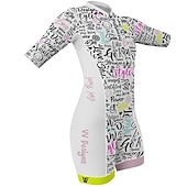 halpa Naisten triathlon-vaatteet-Naisten Lyhythihainen Pyöräily jersey ja shortsit Triathlon Tri -puku Kesä Polyesteri Tumman harmaa Mineraalin vihreä Punainen ja valkoinen Pyörä Liikunta-asut Hengittävä Nopea kuivuminen Hike