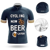 abordables Maillots pour hommes-Homme Maillot de cyclisme Lettres &amp; Chiffres Drôle Bière Oktoberfest Manche Courte Cyclisme Maillot Top avec 3 poches arrière VTT Vélo tout terrain Cyclisme sur route Séchage Rapide Doux Bandes