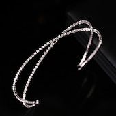 preiswerte Diademe &amp; Krone-Kronen-Tiaras Stirnbänder Kopfbedeckung Strass Aleación Hochzeit Party / Abend Retro Süß Mit Kristall / Strass Kombination Kopfschmuck Kopfbedeckung