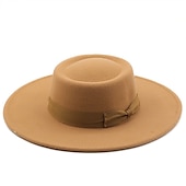 cheap Party Hats-Hats Flannel Bucket Hat Party / Evening Holiday Kentucky Derby Melbourne Cup Cocktail Simple Solid Color With Bowknot Headpiece Headwear