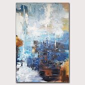 رخيصةأون لوحات تجريدية-هانغ رسمت النفط الطلاء رسمت باليد بانوراما أفقية تجريدي مناظر طبيعية الحديث تشمل الإطار الداخلي