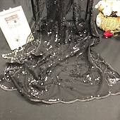 voordelige Sjaals-Sjaal &amp; Omslagdoek Omslagdoeken Damesomslag Glitter &amp; Sprankel Elegant Bruids Mouwloos Polyester Bruiloftsomslagen Met Prints Voor Bruiloft Zomer