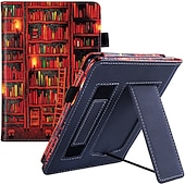 cheap Kindle Cases/Covers-Kindle Paperwhite Signature Edition Case (6.8 inch11th Generation 2021 Released Only) with Stand/Hand Strap and Auto Sleep/Wake PU Leather
