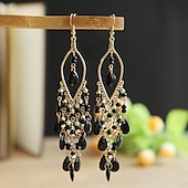 cheap Earrings-Women&#039;s Drop Earrings Geometrical Drop Stylish Simple Boho Earrings Jewelry Beige / White / White / Black For Party Holiday 1 Pair