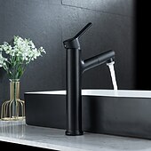 voordelige Klassiek-wastafelmengkraan voor de badkamer, uittrekbaar met 2-standen sproeier, uittrekbare wastafelkranen met enkele handgreep, op het blad gemonteerd