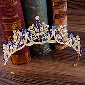 preiswerte Diademe &amp; Krone-Krone Tiara Legierung Hochzeit Einfach Braut Mit Metallkopfschmuck Kopfbedeckung Kleid beeindrucken