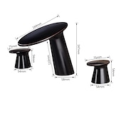 cheap Multi Holes-Widespread Bathroom Sink Faucet,Two Handle Three Holes Waterfall  Electroplated Bath Taps