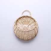 preiswerte Aufbewahrung &amp; Organisation-wandbehang blumenkorb dekoration gewebter korb strohkorb weidenblumentopf rattan korb pflanze rattan wandbehang blumenkorb großhandel