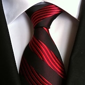 Недорогие Мужские галстуки и бабочки-Муж. Галстуки Для офиса Свадьба Джентльмен Полоски Бизнес Официальные