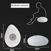 ieftine Lumini de peisaj-lumini solare de grădină strălucitoare în aer liber lampă în formă de pietruită decor grădină lumină rgb impermeabil peisaj lumini de noapte pentru gazon calea de nuntă