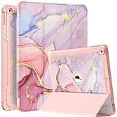 halpa iPad-kotelot-tabletin kotelon kansi Apple ipadille 10. sukupolvi-2022 10.9 tuumaa, ipad 9. 8. 7. sukupolvi 10.2 tuumaa 2021 2020 kynäteline kolminkertainen teline magneettinen marmori muovi pu nahka koko vartaloa suojaava
