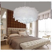 levne Lustry-40/50 cm jedinečné závěsné světlo LED design lustr kovové peří galvanicky moderní moderní 220-240v