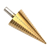 זול סט מקדחים-מקדחי step hss טיטניום 4 מ&quot;מ-65 מ&quot;מ שוק אריזת צינור פלסטיק לעץ ומתכת 5-19 גדלים של שלבים מ-4 מ&quot;מ ועד 65 מ&quot;מ ידית משולשת