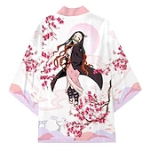 cheap Cartoon &amp; Movie Character Graphic-Agatsuma Zenitsu Kamado Tanjiro Rengoku Shinjurou Cartoon Kimono Anime 3D Harajuku Graphic Kawaii For Men&#039;s Adults&#039; Carnival Masquerade Back To School 3D Print