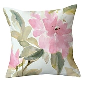 cheap Floral &amp; Plants Style-Spring Double Side Cushion Cover 1PC Soft Decorative Square Throw Pillow Cover Cushion Case Pillowcase for Sofa Bedroom Superior Quality Machine Washable