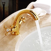 cheap Classical-Bathroom Sink Faucet,Classic Electroplated / Painted Finishes Centerset Two Handles One Hole Bath Taps