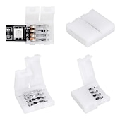 voordelige LED-accessoires-10 stuks 4-pins rgb led-lichtstripconnector pbc 10 mm brede opening led-lichtclip soldeerloze adapterconnector geschikt voor smd 5050 meerkleurige led-lichtstrip
