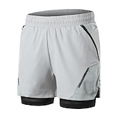 abordables Shorts, collants et pantalons pour hommes-Homme Bloc de Couleur Shorts de course Combi Short Cuissard Short Sport Vélo Shorts Coupe décontractée Des sports Séchage Rapide Doux Bandes réfléchissantes Évacuation de la transpiration Noir Rouge