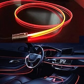 abordables Guirlandes lumineuses USB-Éclairage intérieur de voiture à LED RVB 5 en 1 avec bande de fil EL flexible contrôlée par application pour les décorations de Noël à la maison
