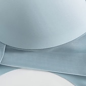 billige BH&#039;er-trådløse bh-er for kvinner faste stropper full dekning v-hals pustende ren farge pull-on lukking tilfeldig daglig nylon 1 stk svart rosa / bh &amp;amp; braletter / 1 stk hjemmeantrekk