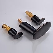 cheap Multi Holes-Widespread Bathroom Sink Faucet,Two Handle Three Holes Waterfall  Electroplated Bath Taps