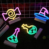 billiga LED-neonlampor-neon nattljus godis fladdermus döskallehatt formad aaa batteridriven usb-driven
