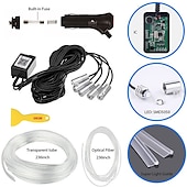 abordables Guirlandes lumineuses USB-Éclairage intérieur de voiture à LED RVB 5 en 1 avec bande de fil EL flexible contrôlée par application pour les décorations de Noël à la maison