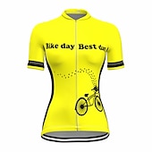 abordables Maillots pour femmes-Femmes Maillot de cyclisme Graphique Drôle Manche Courte Cyclisme Maillot Top avec 3 poches arrière VTT Vélo tout terrain Cyclisme sur route Séchage Rapide Bandes réfléchissantes Poche Arrière