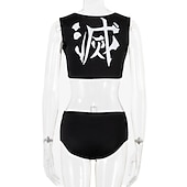 cheap Anime Costumes-Demon Slayer: Kimetsu no Yaiba Kochou Shinobu Anime Outfits Masquerade Swimwear Bikini Top Cloak Shorts For Men&#039;s Adults&#039;