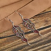economico Orecchini-Per donna Orecchini a goccia geometrico A foglia Moda Semplice Boho Orecchini Gioielli Nero / Rosso / Verde Per Feste Per eventi 1 paio