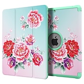Недорогие чехол для iPad-Таблетка Чехлы панели Назначение Apple ipad 9th 8th 7th Generation 10.2 inch Держатель для карандашей Тройная подставка Защита от пыли Графика Цветы Мрамор Кожа PU