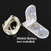 abordables Lumières de Noël-Guirlande lumineuse élégante à 10 LED pour réception de mariage, 1 m, 10 LED, fil de cuivre, alimentée par batterie, pour Noël, fête, mariage, décoration de la maison, sans batterie